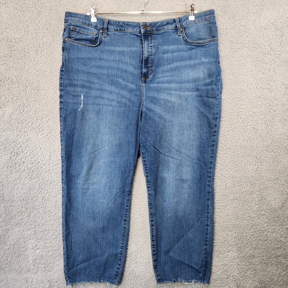 Lauren Conrad Slim Straight Jeans Womens 24W (Fits‎ 42x25.5) Med Wash Casual